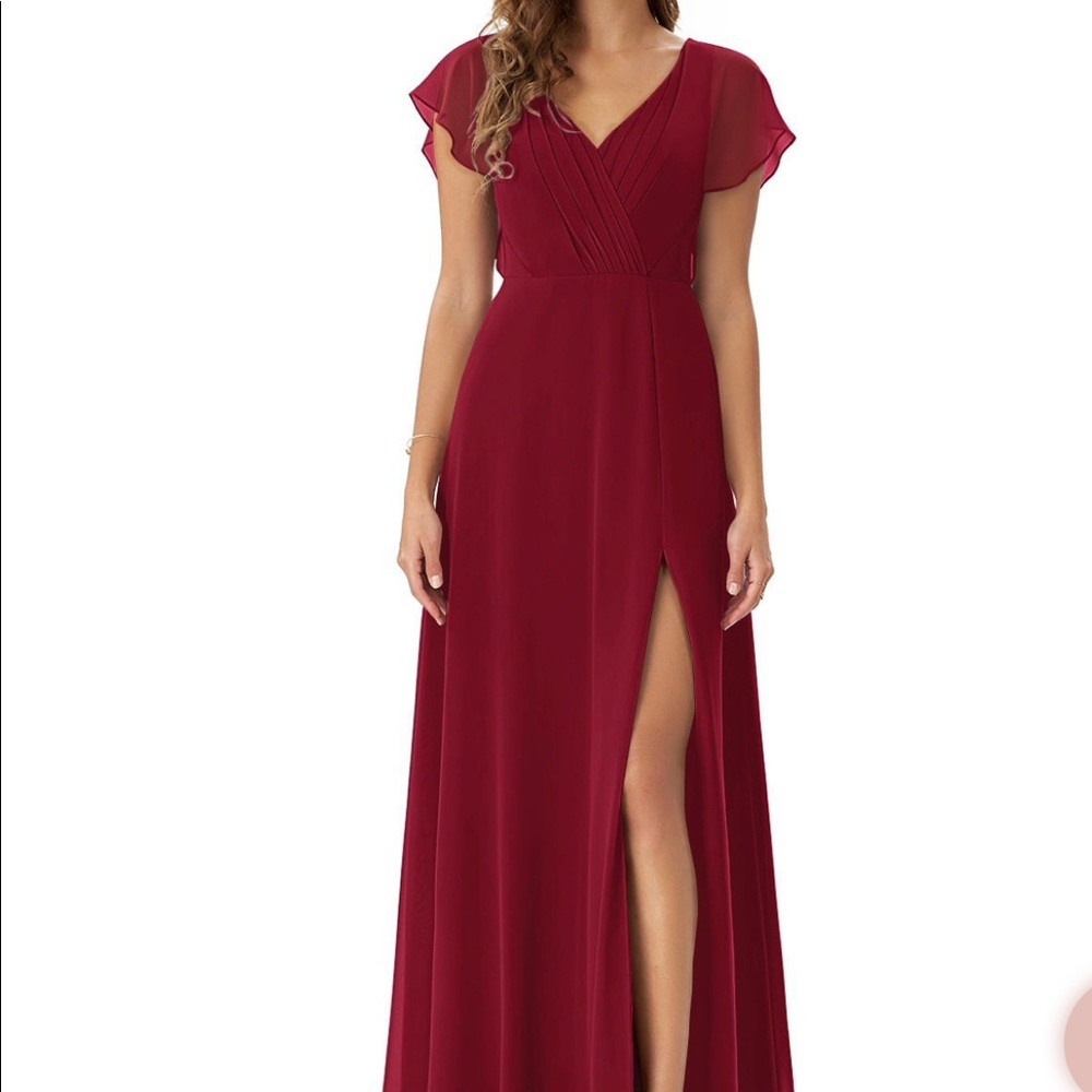 Azazie Rylee dress in burgundy